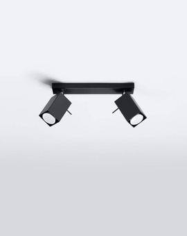 Plafon MERIDA 2 czarny + 2x Żarówka LED GU-10 4000K Zimna 7W 630lm