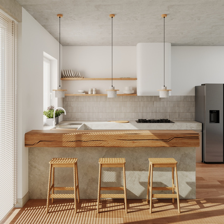 Lampa wisząca MAB beton + 1X Żarówka LED E27 3000K Ciepła 7,5W 620lm