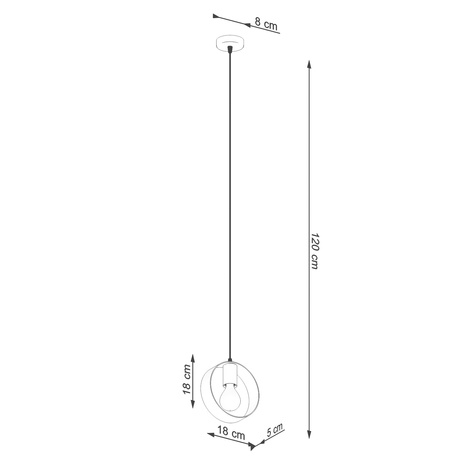 Lampa wisząca TITRAN 1 biała + 1x Żarówka LED E27 4000K Zimna 7,5W 690lm