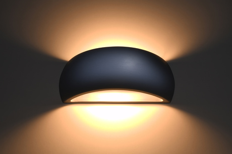 Kinkiet ceramiczny PONTIUS szary + 1x Żarówka LED G9 4000K Zimna 4,5W 530lm