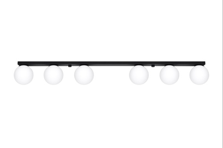 Plafon YOLI 6 czarny + 6x Żarówka LED G9 4000K Zimna 4,5W 460lm