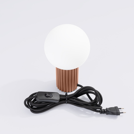 Lampa biurkowa HALO mocca + 1x Żarówka LED G9 3000K Ciepła 4,5W 450lm