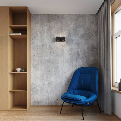 Kinkiet QUAD 2 czarny + 2x Żarówka LED G9 4000K Zimna 4,5W 530lm