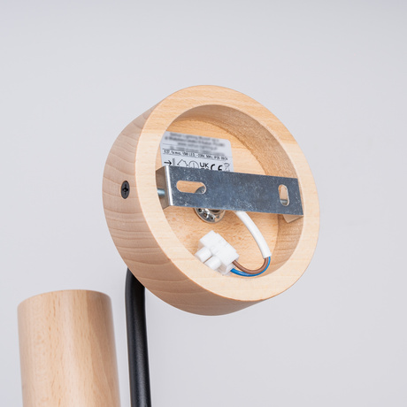 Kinkiet TIMBO czarny + 1x Żarówka LED E27 4000K Zimna 7,5W 690lm