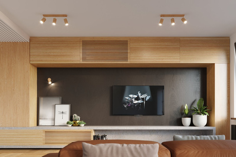 Plafon BERG 3 naturalne drewno + 3x Żarówka LED GU-10 3000K Ciepła 7W 620lm