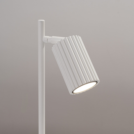 Lampa biurkowa KARBON biała + 1x Żarówka LED GU-10 4000K Zimna 7W 530lm