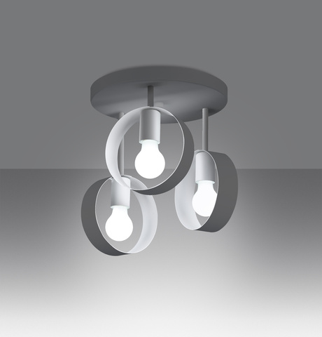 Plafon TITRAN 3 biały + 3x Żarówka LED E27 3000K Ciepła 7,5W 620lm