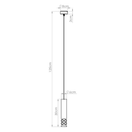 Lampa wisząca LIRO 1 biały + 1X Żarówka LED GU-10 4000K Zimna 7W 530lm