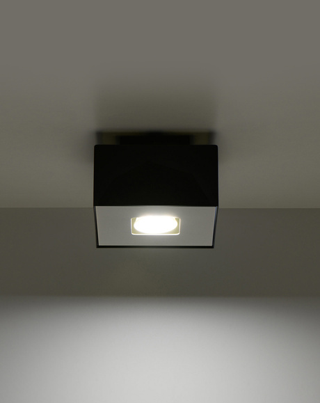 Plafon MONO 1 czarny + 1x Żarówka LED GU-10 4000K Zimna 7W 630lm