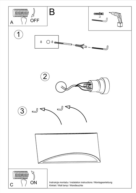 Kinkiet lakierowany VIXEN biały połysk + 1x Żarówka LED G9 3000K Ciepła 4,5W 510lm