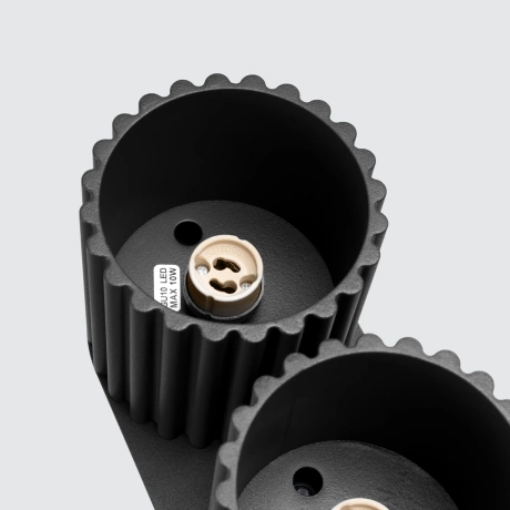 Plafon AURA 2 czarny GU10