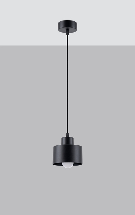 Lampa wisząca SAVAR 1 czarna + 1x Żarówka LED E27 4000K Zimna 7,5W 690lm