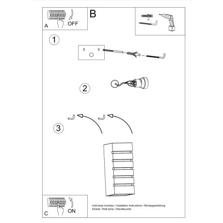 Kinkiet ceramiczny SAMIR biały