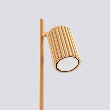 Lampa biurkowa KARBON złota + 1x Żarówka LED GU-10 3000K Ciepła 7W 510lm