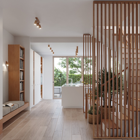 Kinkiet ZEKE dąb + 1x Żarówka LED GU-10 3000K Ciepła 7W 620lm