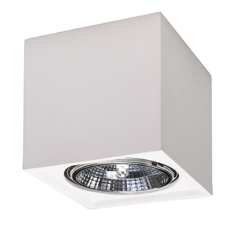 Plafon ceramiczny SEIDA biały + 1x Żarówka LED GU10 AR111 3000K CIEPŁA 10W 800lm