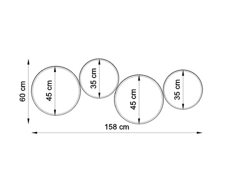 Plafon sufitowy ARENA 55 BIAŁA + 4x Żarówka LED E27 3000K Ciepła 7,5W 620lm