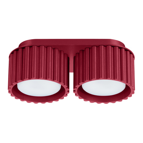 Plafon AURA 2 burgund Gx53 + 2X Żarówka LED GX53 4000K 8W 720lm
