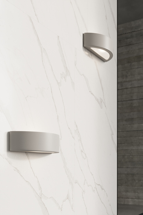 Kinkiet ceramiczny ATENA szary + 1x Żarówka LED E27 4000K Zimna 7,5W 650lm