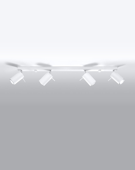 Plafon RING 4L biały + 4x Żarówka LED GU-10 3000K Ciepła 7W 620lm