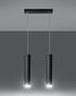 Lampa Wisząca LAGOS 2 czarny + 2x Żarówka LED GU-10 4000K Zimna 7W 630lm