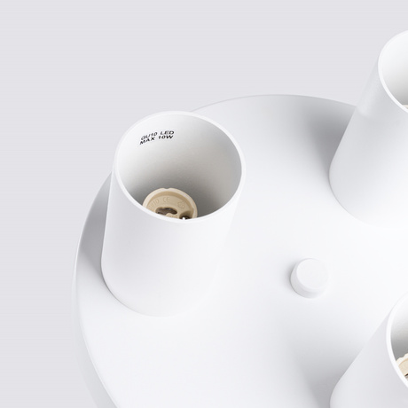 Plafon LAGOS 3P biały + 3x Żarówka LED GU-10 3000K Ciepła 7W 510lm