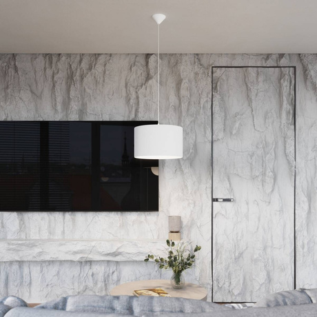 Lampa wisząca NOVA 30 biała + 1x Żarówka LED E27 4000K Zimna 7,5W 690lm