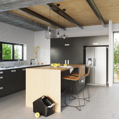 Lampa wisząca ANATA czarna + 1x Żarówka LED E27 3000K Ciepła 7,5W 620lm