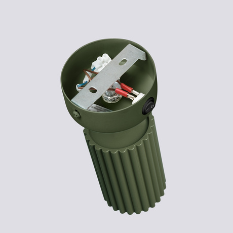 Kinkiet KARBON zielony oliwkowy z włącznikiem + 1x Żarówka LED GU-10 4000K Zimna 7W 530lm