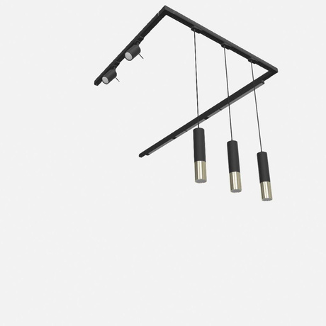 Lampa sufitowa/wisząca, 8 punktowa, system szynowy 3 fazowy,LUCIE/LOOPEZ/RING 48W LED 4000K