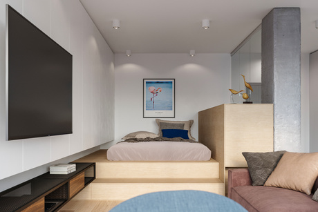 Plafon TIUBE biały + 1x Żarówka LED GU10 AR111 4000K ZIMNA 10W 850lm