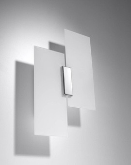 Kinkiet FABIANO + 2x Żarówka LED E27 4000K Zimna 7,5W 650lm