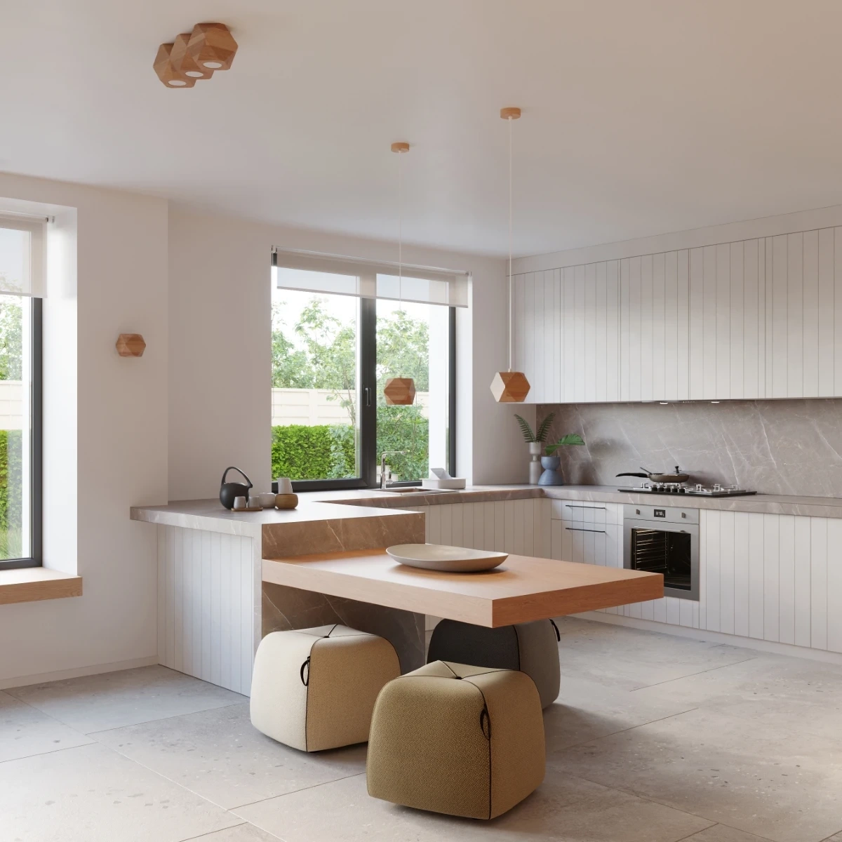 Lampa Wisząca WOODY naturalne drewno