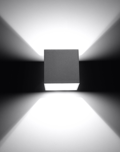 Kinkiet QUAD 1 szary + 1x Żarówka LED G9 4000K Zimna 4,5W 530lm