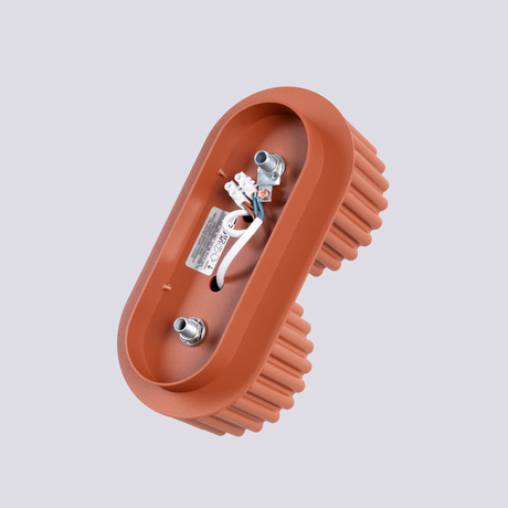 Plafon AURA 2 ochra czerwona Gx53 + 2X Żarówka LED GX53 4000K 8W 720lm