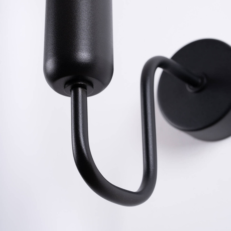 Kinkiet VECTOR czarny + 1X Żarówka LED E27 3000K 7W 760lm