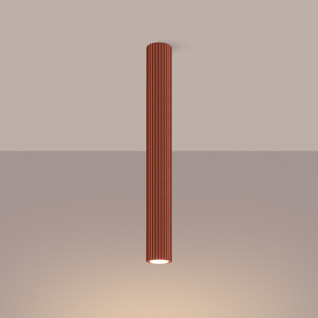 Plafon KARBON 60 ochra czerwona + 1x Żarówka LED GU-10 3000K Ciepła 7W 510lm