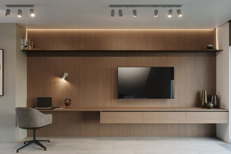 Kinkiet RING szary + 1x Żarówka LED GU-10 4000K Zimna 7W 630lm