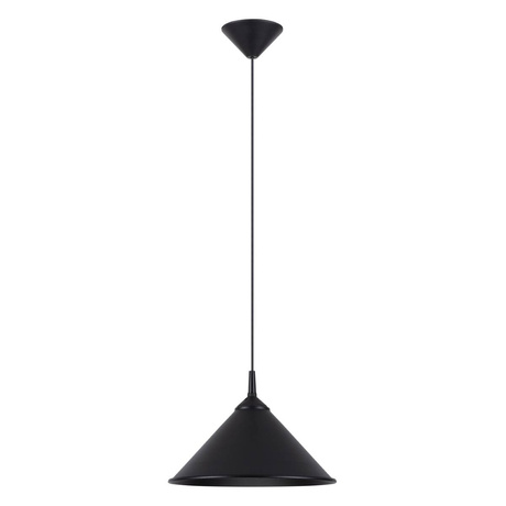 Lampa wisząca ZUMA czarna + 1x Żarówka LED E27 3000K Ciepła 7,5W 620lm