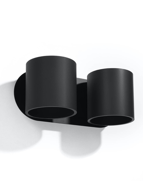 Kinkiet ORBIS 2 czarny + 2x Żarówka LED G9 4000K Zimna 4,5W 530lm