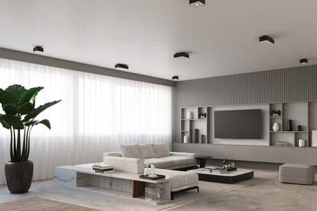 Plafon MONO 1 czarny + 1x Żarówka LED GU-10 3000K Ciepła 7W 620lm