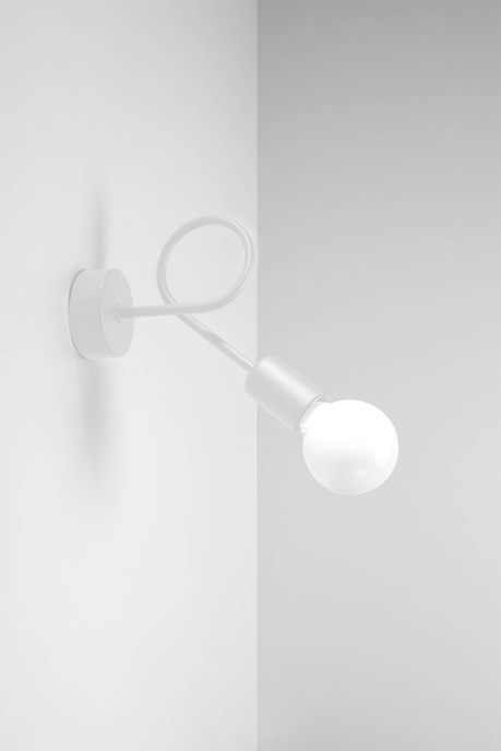 Kinkiet SUPEŁ biały + 1x Żarówka LED E27 3000K Ciepła 7,5W 620lm