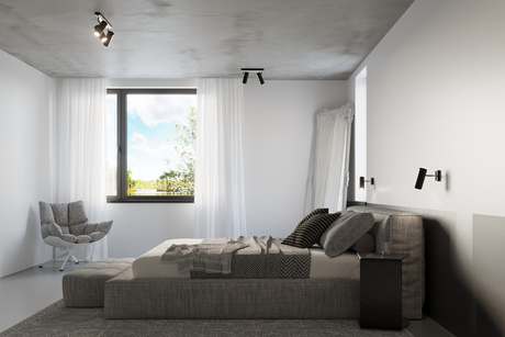 Plafon DIREZIONE 3 czarny + 3x Żarówka LED GU-10 3000K Ciepła 7W 620lm