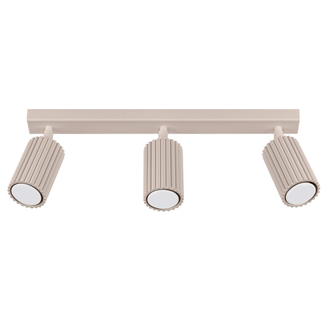 Plafon KARBON 3L taupe + 3X Żarówka LED GU-10 3000K Ciepła 7W 510lm