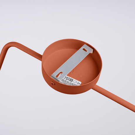 Kinkiet NOX ochra czerwona + 1X Żarówka LED E14 4000K Zimna 7,5W 680lm