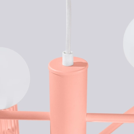 Żyrandol HALO 6 brzoskwiniowy