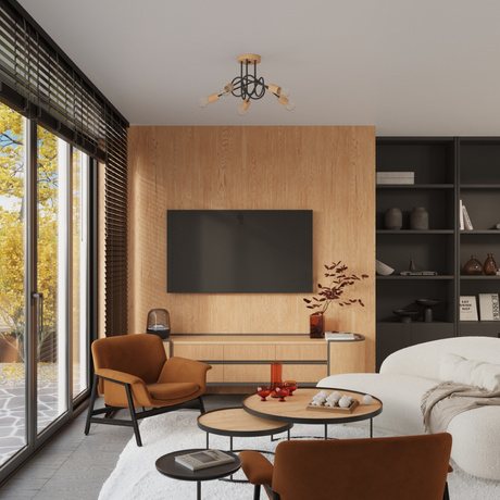 Żyrandol EMBER 3 czarny + 3x Żarówka LED E27 3000K Ciepła 7,5W 620lm