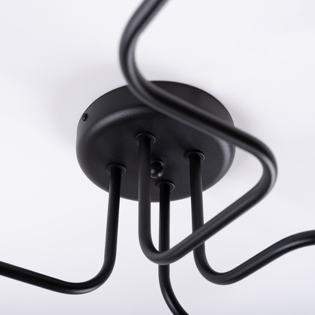 Żyrandol VECTOR 4 czarny + 4X Żarówka LED E27 3000K 7W 760lm