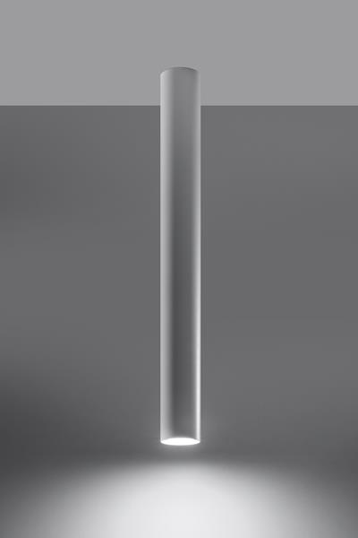 Plafon LAGOS 60 biały + 1x Żarówka LED GU-10 3000K Ciepła 7W 620lm