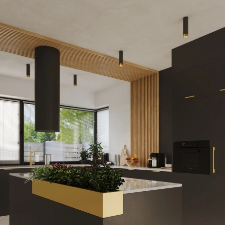 Plafon NERO 22,5 czarny/złoty